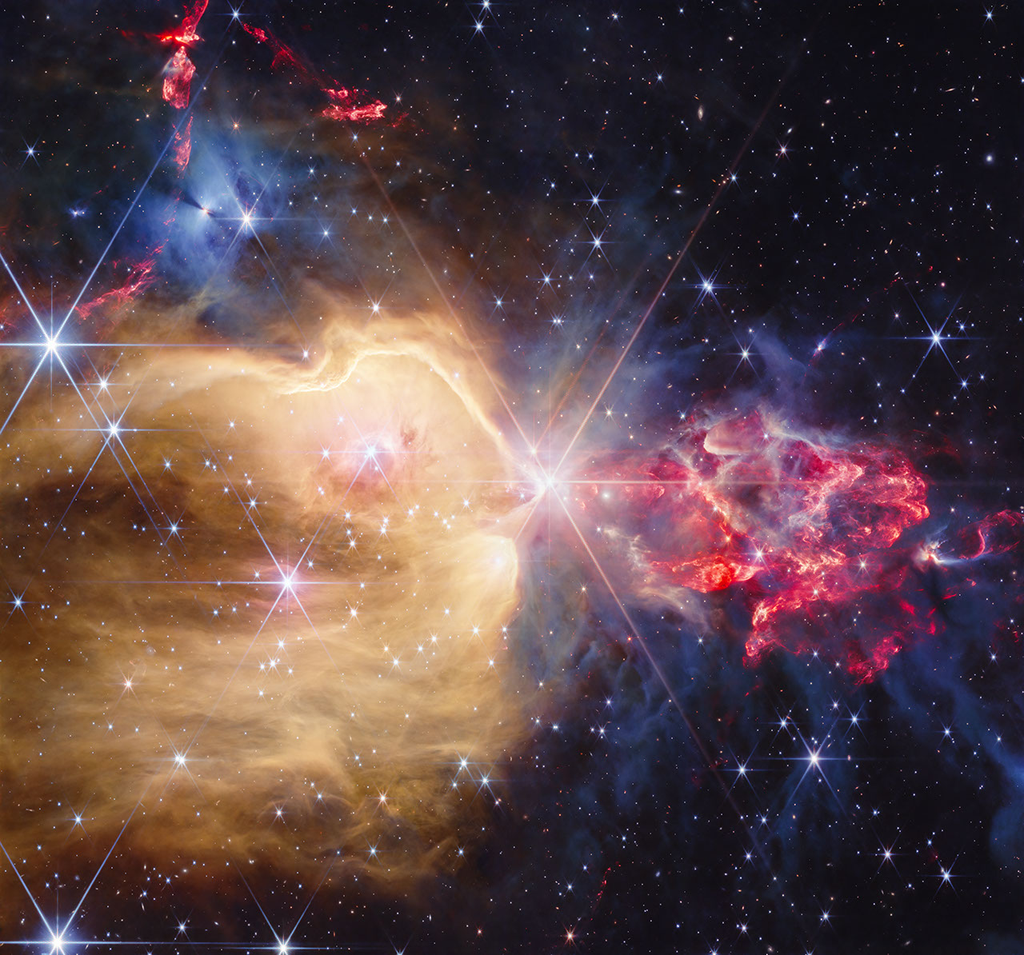 James Webb em NGC 7129: imagem revela estrelas em formação
