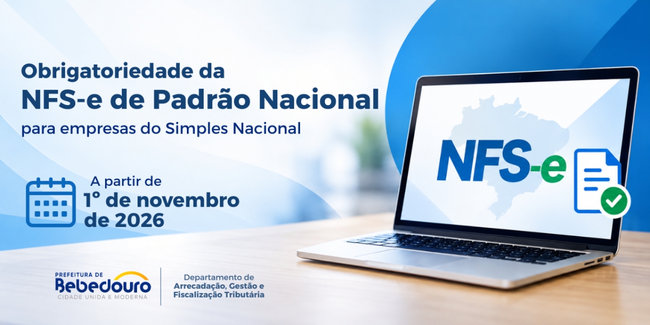 Bebedouro muda emissão de nota de serviço para empresas do Simples a partir de novembro